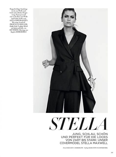 stella maxwell prada cover vogue deutsch|Stella Maxwell Models Delicate & Masculine Styles for Harper's .